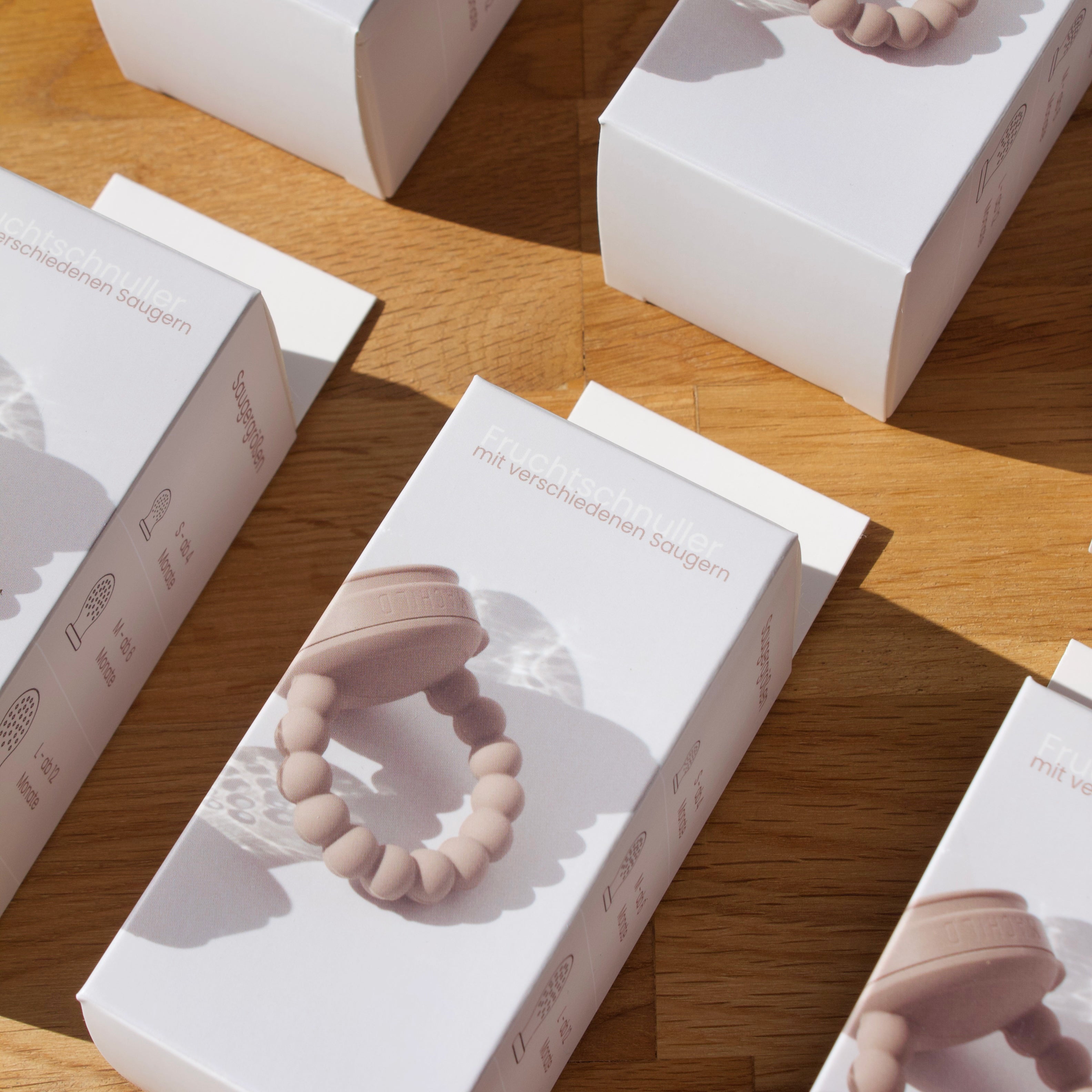 Fruchtschnuller mit 3 verschiedenen Saugergrößen